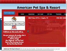 Tablet Screenshot of americanpetspa.com
